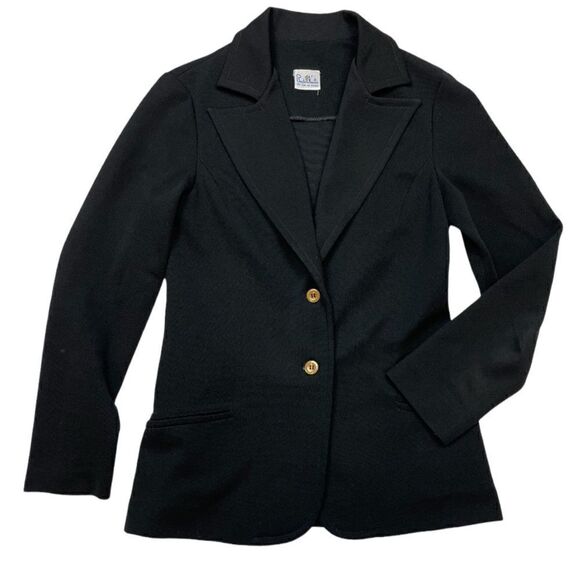 𝅺vintage Bodin Knits Black Blazer - EUC - Picture 3 of 11